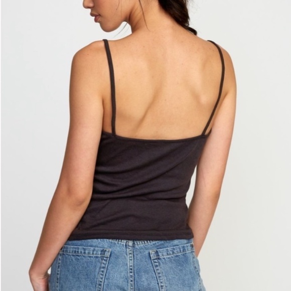 NWT RVCA HINGED LACE-UP CAMI TANK TOP S - Picture 3 of 12